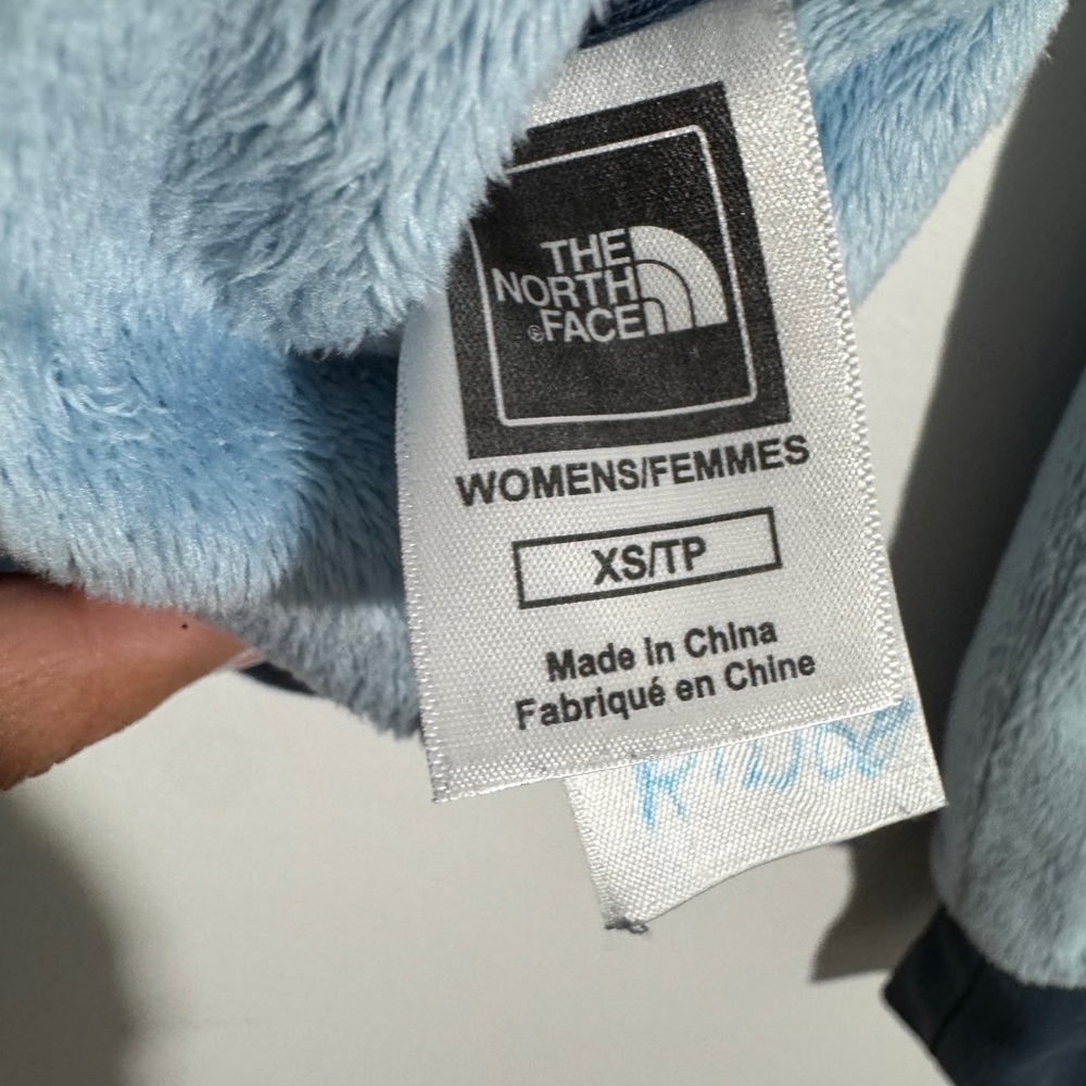 The North Face Reversible Fleece‎ Hoodie Blue and Light Blue Women’s XS - Picture 8 of 13